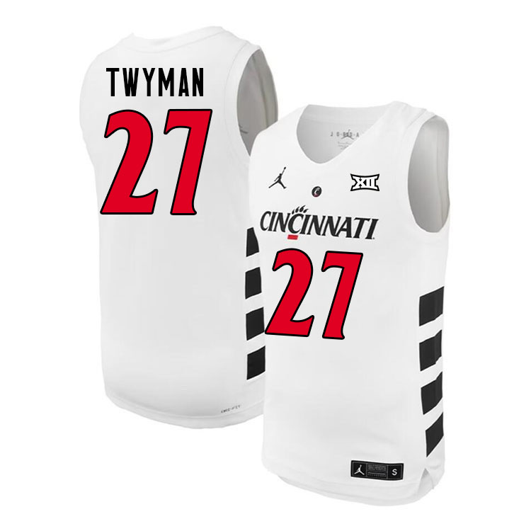 Jack Twyman Cincinnati Jersey,Cincinnati Bearcats #27 Jack Twyman Basketball Jersey Youth-White